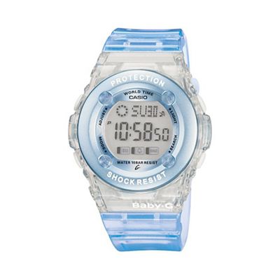 Ladies turquoise 'baby g' digital watch bg-1302-2er